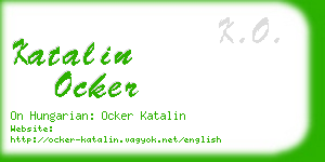 katalin ocker business card